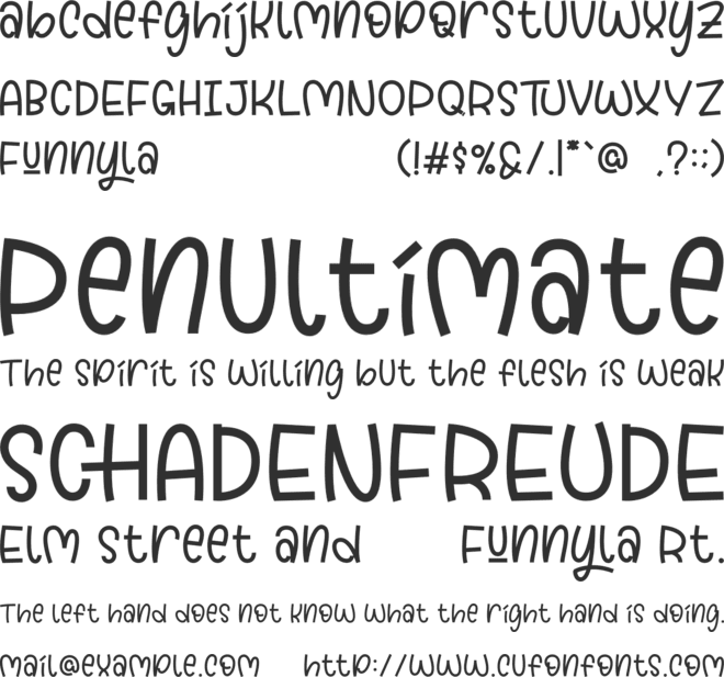 Funnyla-Demo font preview