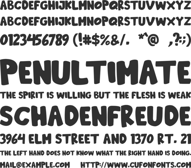 Beachday font preview