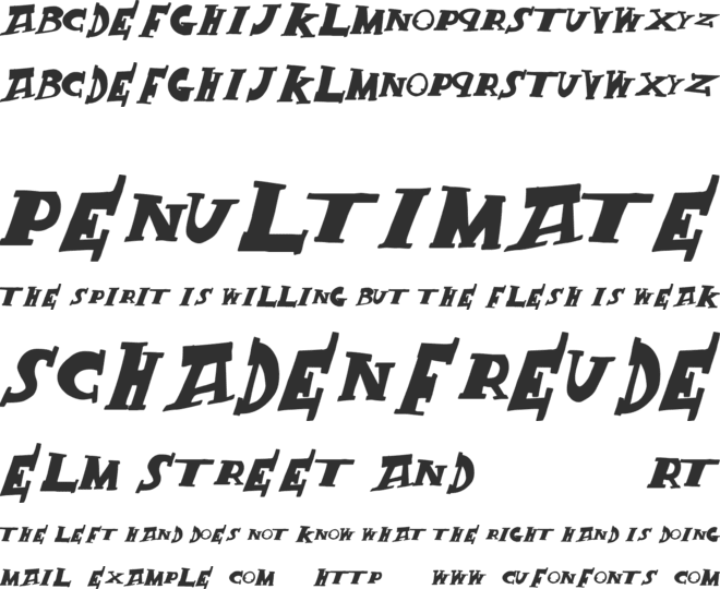 CrackKing font preview