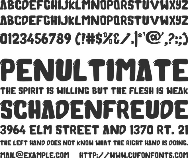 Molusca font preview