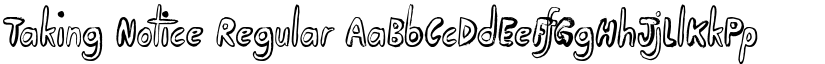 Taking Notice Regular font