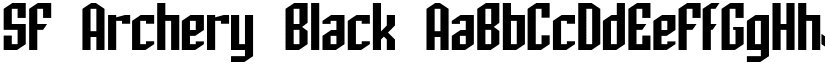 SF Archery Black font