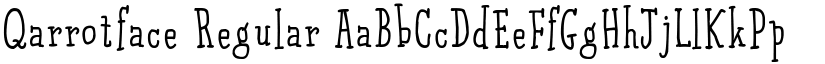 Qarrotface Regular font
