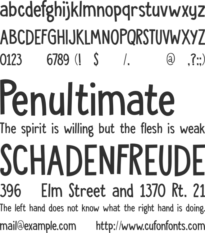 DK Toadstool font preview