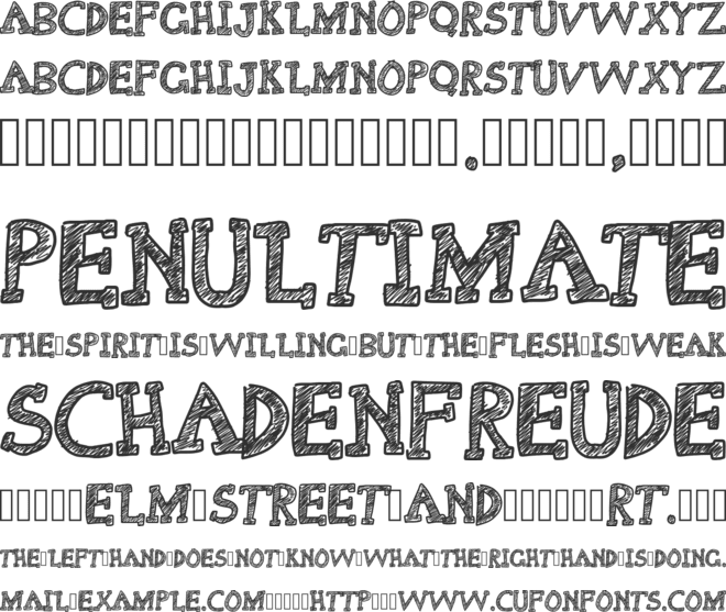 Delusional font preview