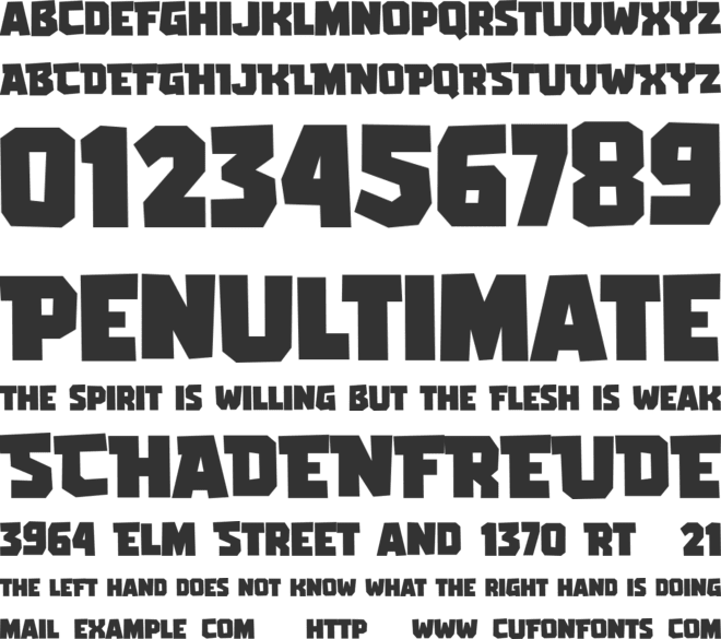 GAMERIA font preview