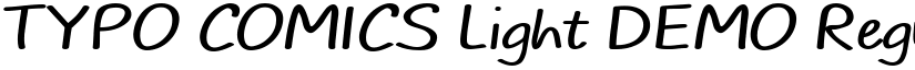 TYPO COMICS Light DEMO Regular font