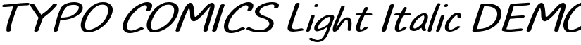 TYPO COMICS Light Italic DEMO Regular font