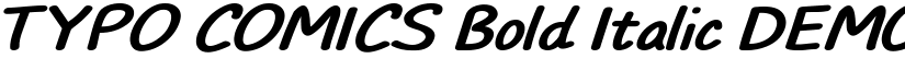 TYPO COMICS Bold Italic DEMO Regular font