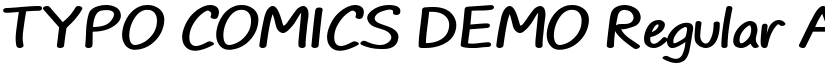 TYPO COMICS DEMO Regular font