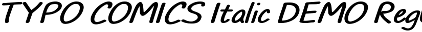 TYPO COMICS Italic DEMO Regular font