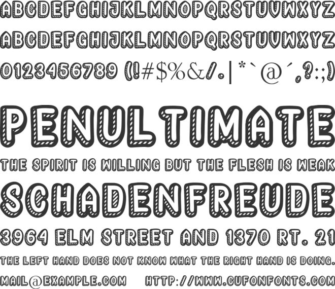 Yagitudeh font preview