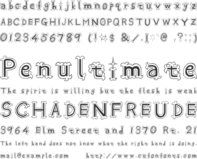Oshare font preview