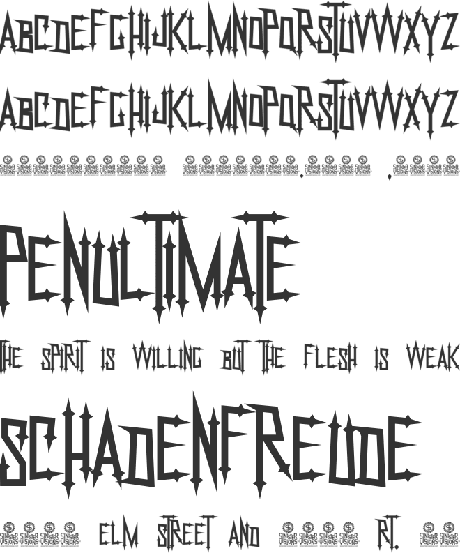 Nekrokids font preview