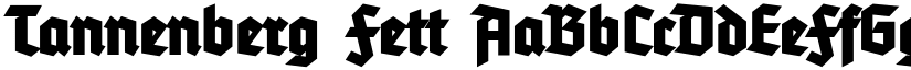 Tannenberg Fett font