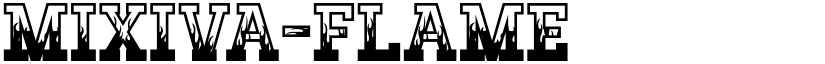 MIXIVA-FLAME demo Regular font
