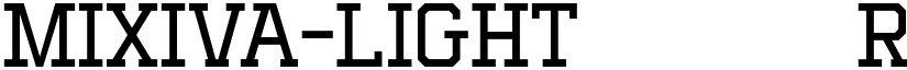 MIXIVA-LIGHT demo Regular font
