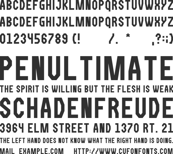 Fortzilla font preview