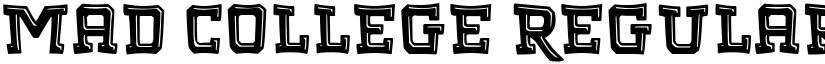 Mad College Regular font
