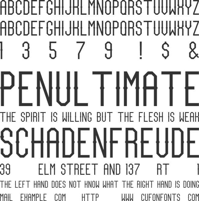 Team Captain Demo font preview