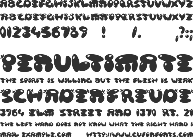 Poison Berries font preview