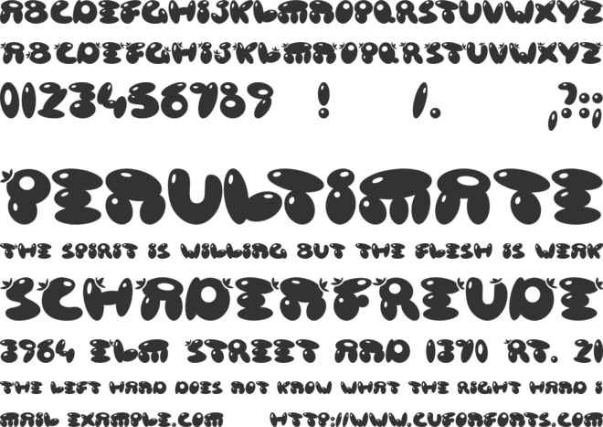 Poison Berries font preview