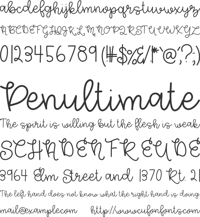 HelloMorgan font preview