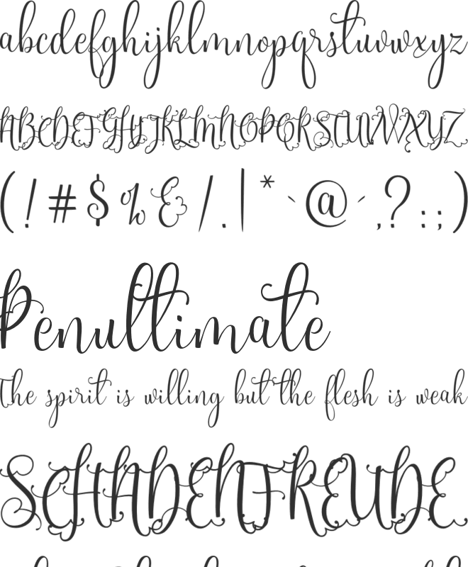 Sweetgentle font preview