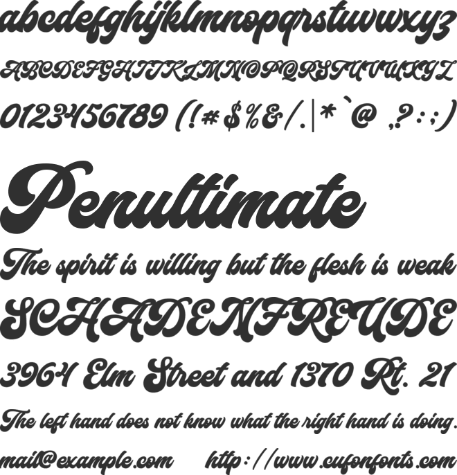 Funkies font preview