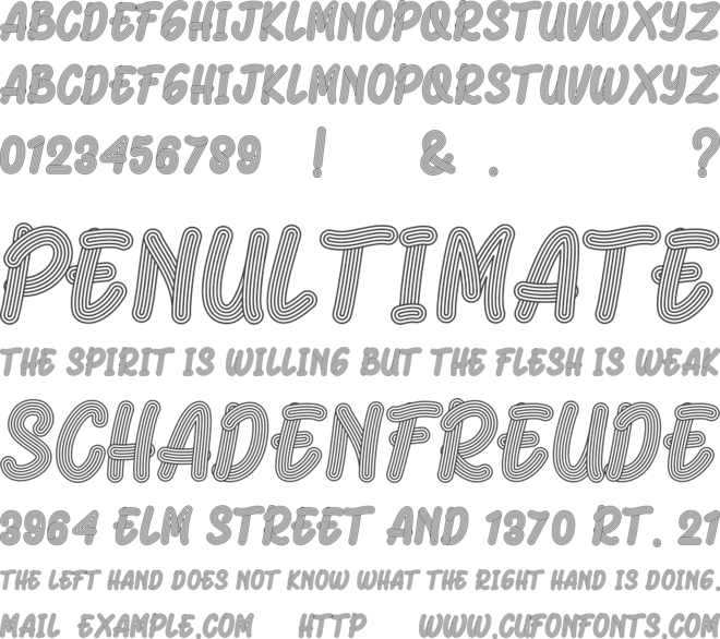 Ramen Noodle font preview