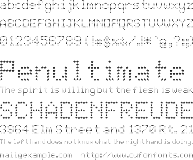 JD Stars font preview