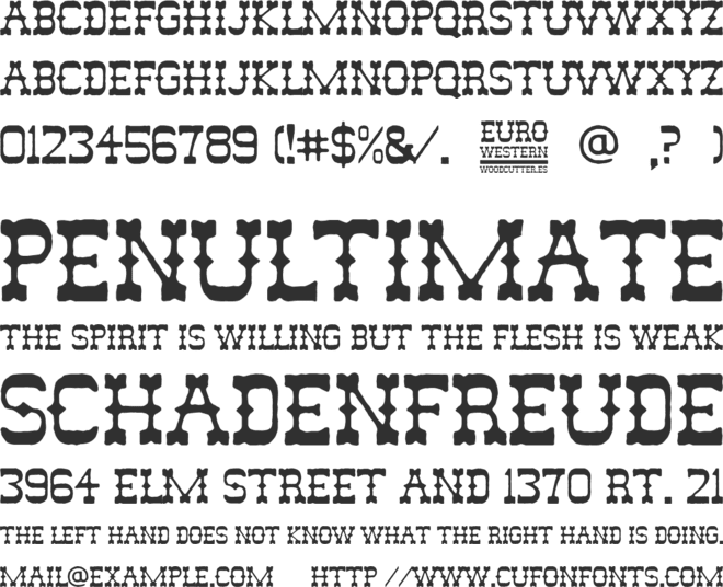 Euro Western font preview