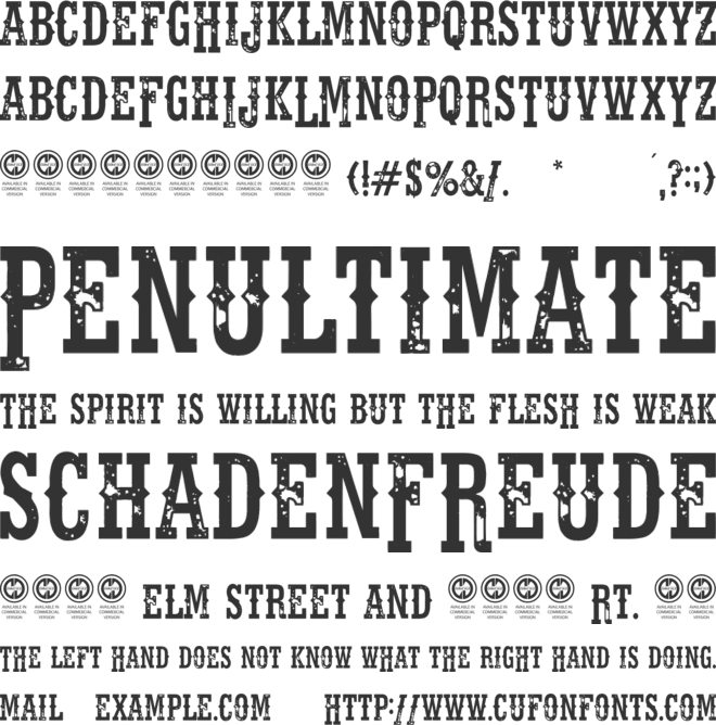 Fort Death font preview