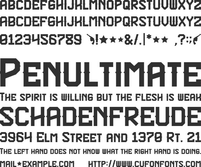 Texas Troupe FP font preview