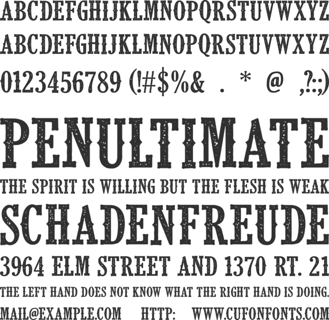 CF Klondike PERSONAL font preview