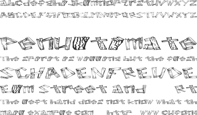 Wood 2 font preview