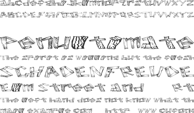 Wood 2 font preview