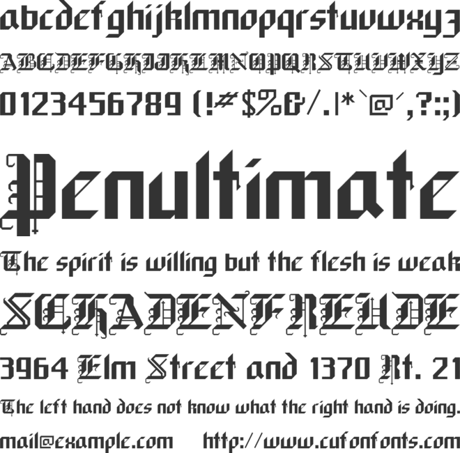 BlackForest font preview