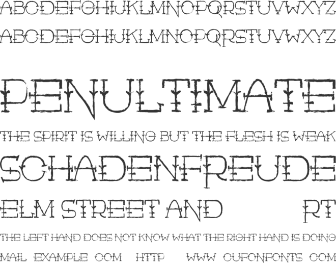 Rustic Man font preview
