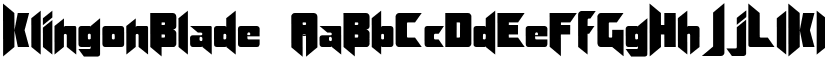 KlingonBlade font