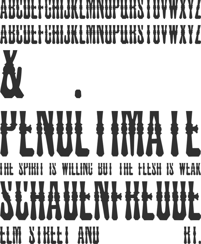 JMH Tuscan CAPS font preview