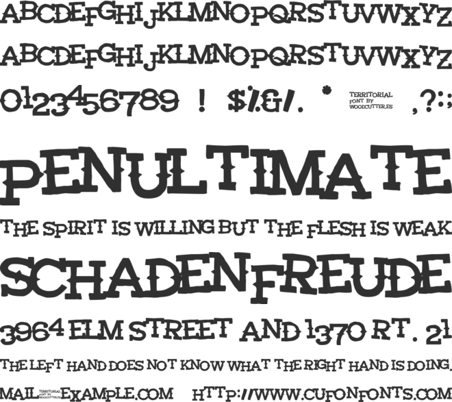 Territorial font preview