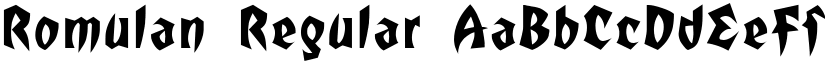 Romulan Regular font