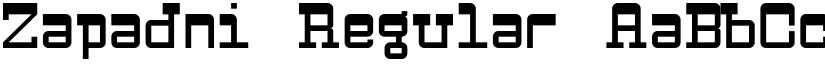 Zapadni Regular font