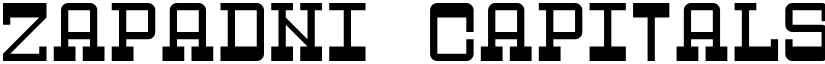 Zapadni Capitals Regular font