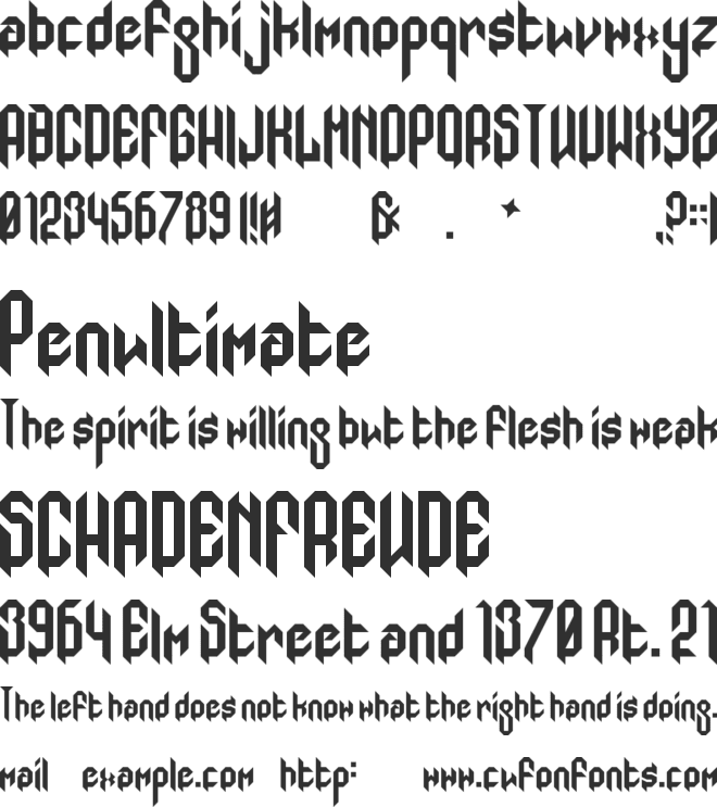 Mod Gothic font preview