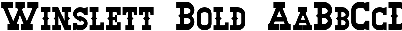 Winslett Bold font