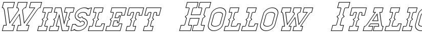 Winslett Hollow Italic font