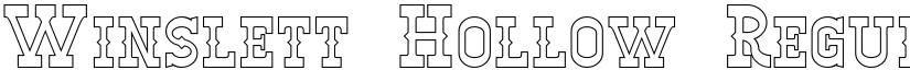 Winslett Hollow Regular font