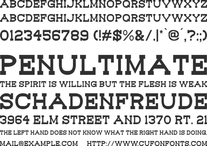 Bou Western font preview
